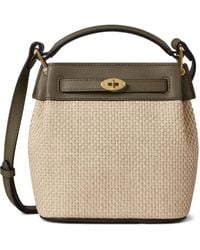 Mulberry - Raffia En Leren Bucket-Tas - Lyst