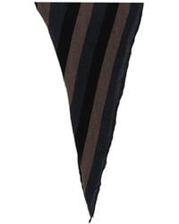 Botto Giuseppe - Striped Triangular Scarf - Lyst