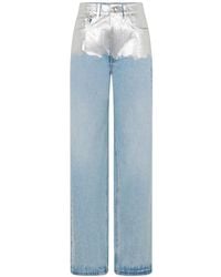 Rabanne - Metallic Detailing Jeans - Lyst