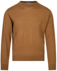Canali - Crew-Neck Long-Sleeve Sweater - Lyst