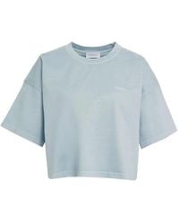 Dondup - Logo-Embroidered Cropped T-Shirt - Lyst