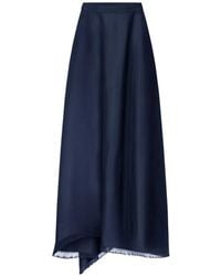 FFORME - Ash Asymmetrische Maxi-Rok Met Franje - Lyst