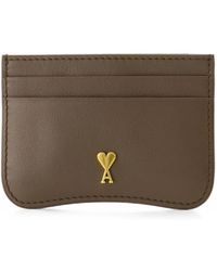 Ami Paris - Paris Paris Zipped Cowhide Leather Card Holder - Lyst