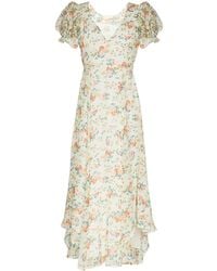LoveShackFancy - Clemence Floral-Print Maxi Dress - Lyst