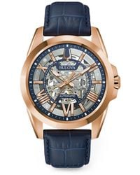Bulova - Sutton Skeleton-Dial 42Mm Watch - Lyst