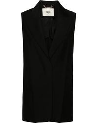 Fendi - Chaleco con solapas de pico - Lyst