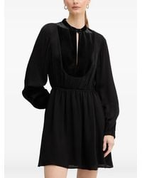 ARMANI EXCHANGE - Velvet-Panel Mini Dress - Lyst