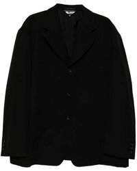COMME DES GARÇON BLACK - Wool Gabardine Blazer - Lyst