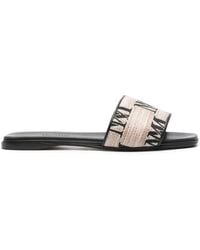 Max Mara - Logo-Jacquard Sandals - Lyst