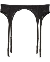 Fleur du Mal - Le Stretch Lace Garter Belt - Lyst