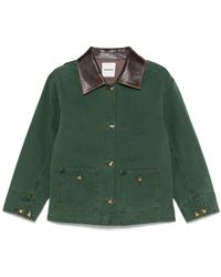 Sandro - Veste Boutonnée À Col Contrastant - Lyst