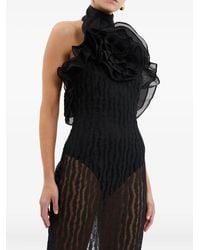 Rebecca Vallance - Seraphina Rose-Embellished Sheer Dress - Lyst
