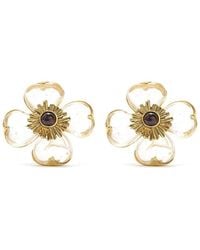 Goossens - Floral-motif Garnet Earrings - Lyst