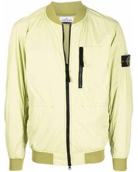 Stone Island - Compass-Patch Zip-Up Jacket - Lyst
