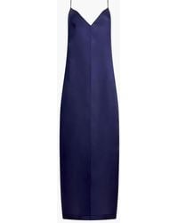KHAITE - Tulula Satin Slip Maxi Dress - Lyst