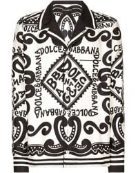 Dolce & Gabbana - Hemd aus Seide mit Print - Lyst