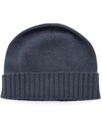 Malo - Ribbed-Trim Beanie Hat - Lyst