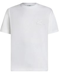 Etro - T-Shirt With Embroidery - Lyst