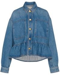 Ulla Johnson - Chaqueta Vaquera Arquette Con Peplum - Lyst