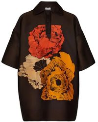 Ferragamo - Floral Polo Shirt - Lyst