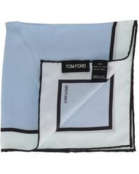 Tom Ford - Logo-Detail Contrast-Border Pocket Square - Lyst