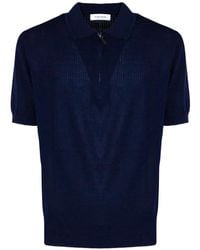 Kangra - Zip Knitted Polo Shirt - Lyst