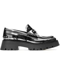 Alexander Wang - Lug-Sole Logo-Plaque Loafers - Lyst