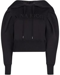 Nina Ricci - Logo-Embroidered Cotton Hoodie - Lyst