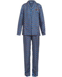 Prada Geometric Print Pyjamas - Blue