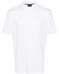 Brioni - Short Sleeved Cotton Polo Shirt - Lyst