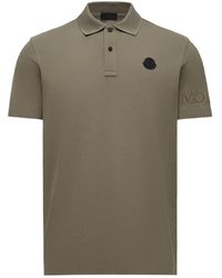 Moncler - Polo Con Logo Ricamato - Lyst