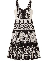 FARM Rio - Robe Mi-Longue À Bords Festonnés - Lyst