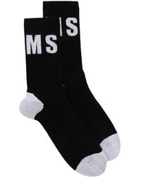 MSGM Sokken Met Logoprint - Zwart