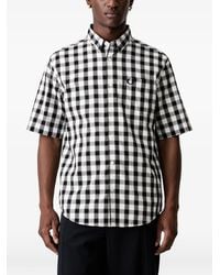 Fred Perry - Gingham-Check Short-Sleeve Shirt - Lyst