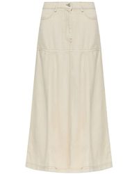 Munthe - Tuxya Contrast-Stitch Panelled Maxi Skirt - Lyst