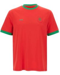 BOSS - Stretch-Cotton T-Shirt With Country Flag And Logo - Lyst