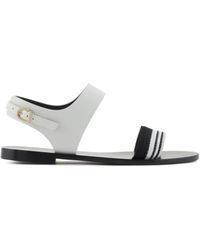 Giorgio Armani - Stripe-Detail Sandals - Lyst