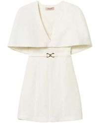 Twinset - Cape Belted Mini Dress - Lyst