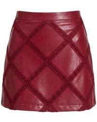Cinq À Sept - Audree Mini-Rok Met Gehaakte Afwerking - Lyst