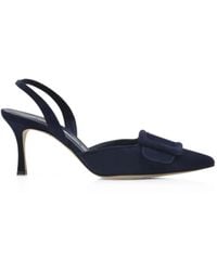 Manolo Blahnik - Maysli Buckle-Detail Slingback Heeled Pumps - Lyst