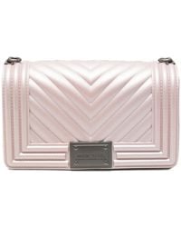 Marc Ellis - Small Flat 27 Chevron-Quilted Logo-Plaque Shoulder Bag - Lyst