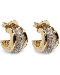 Kate Spade - Crystal-Embellished Huggie Earrings - Lyst