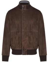 Paul & Shark - Suede Bomber Jacket - Lyst