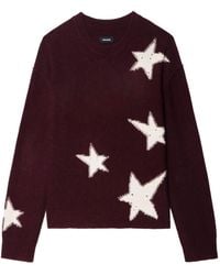 Zadig & Voltaire - Star-Pattern Cashmere Jumper - Lyst