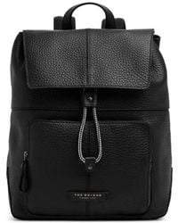 The Bridge - Pebbled Leather Flap Backpack - Lyst