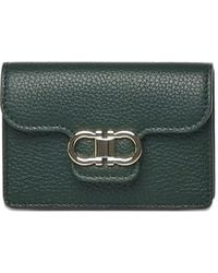 Ferragamo - Gancini-Buckle Leather Wallet - Lyst