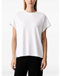 KARL LAGERFELD - Logo-Embroidered Cap-Sleeve T-Shirt - Lyst