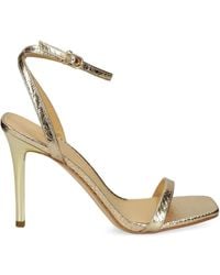 MICHAEL Michael Kors - Liana Golden High Heel Sandal - Lyst