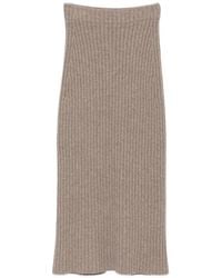 Bompard - Ribbed Cashmere Maxi Skirt - Lyst