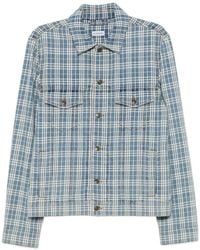 Burberry - Darwen Check-Print Denim Jacket - Lyst